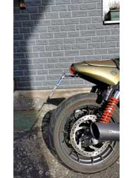 Harley Davidson Street Rod XG750A - Heckumbau - Kunden Foto - zentraler Kennzeichenhalter für Zubehör Blinker