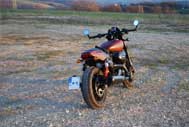 Harley Davidson Street Rod - Fender Eliminator Kit with side license plate holder for original turn signals